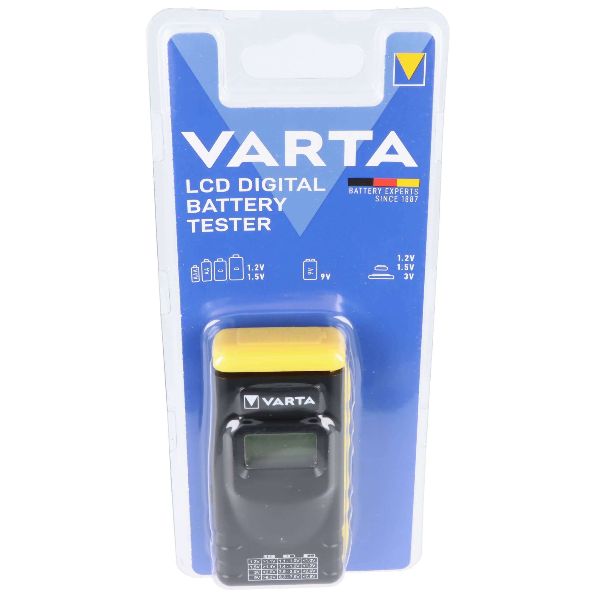 Varta Battery Tester LCD Testeur de batterie numérique, pratique et convivial