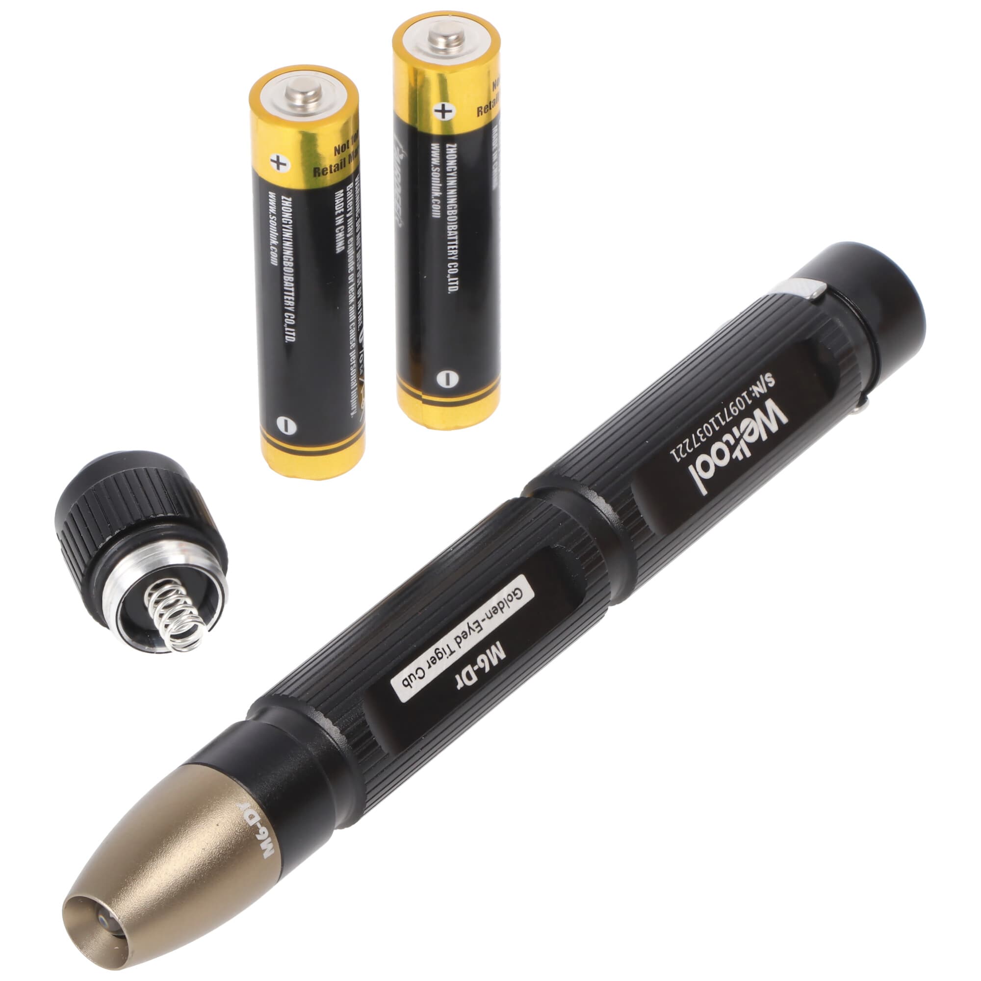 Lampe de poche Weltool M6-DR de la taille d'un stylo, lumière anti-éblouissante spécialement développée pour la technologie médicale, 4,5