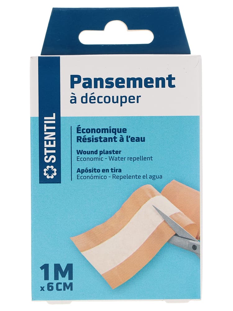 Stentil Pansement à Découper 1 m x 6 cm - Économique/Résistant à l'Eau